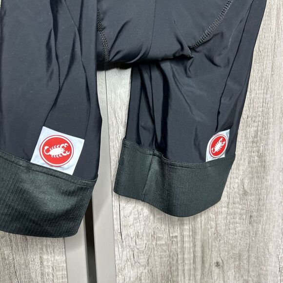 Casttelli Womens Bike Shorts Padded Black Kiss Air Logo Cycling Size Large - Picture 6 of 9